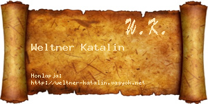 Weltner Katalin névjegykártya
